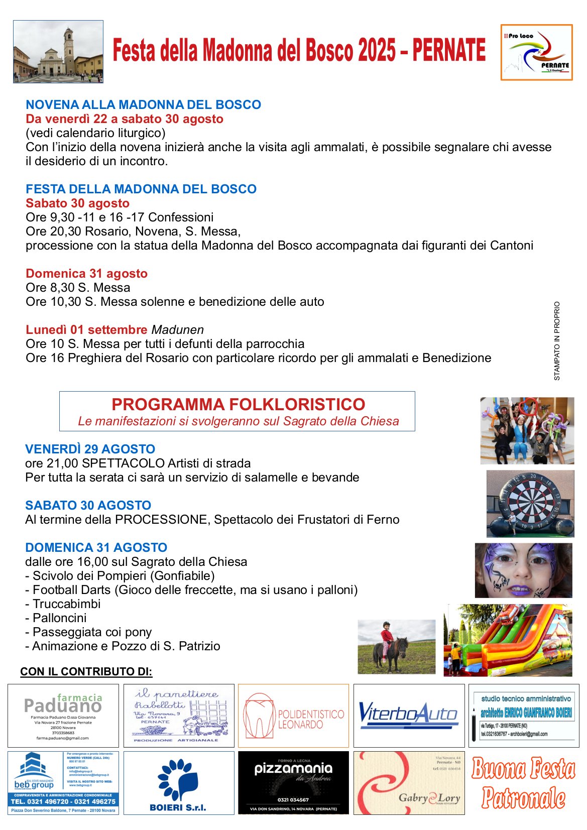 Volantino Festa Pernate 2025